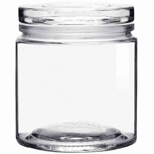 Calypso Wide Mouth Glass Candle Jar with Airtight Glass Lid 13 oz - Sample