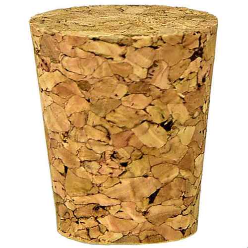 Tapered Cork, Agglomerated, 15/16" Top Diam, 11/16" Bottom Diam, 1 1/16" H - Sample