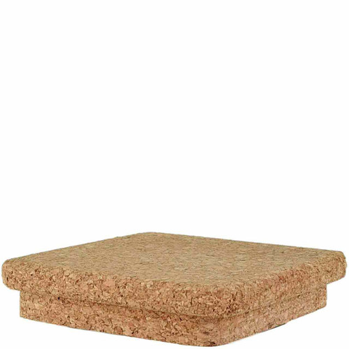 Square T-Cork, Agglomerated, 4" Top Diam, 3 3/8" Bottom Diam, 13/16" H - Sample