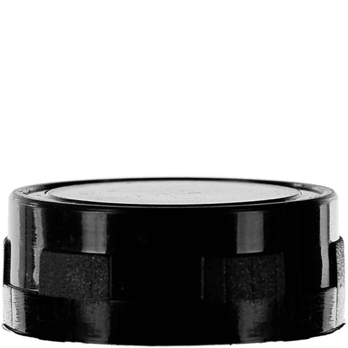 Screw Cap 28/400, Black PP Polypropylene Crown Rib with PE Liner - Sample