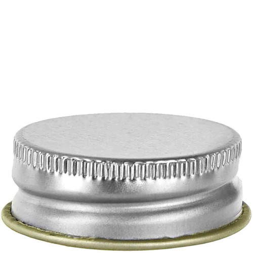 Screw Cap 28/400, Silver Lacquer Finish Electrolytic Tinplate with Plastisol - Sample