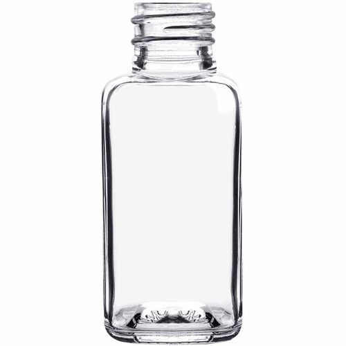 3.4 oz Orleans Square Glass Bottle 28-410 Thread