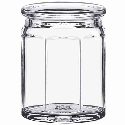 16 oz Toledo Glass Jar with Black Metal Lid - Glassnow