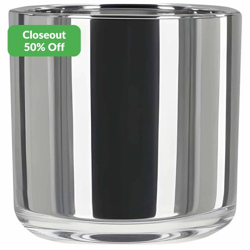 16 oz Lexington Round Glass Container Chrome Inside Coating Closeout