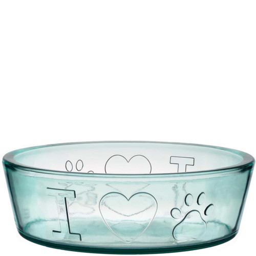 I Heart Paws Glass Candle Container