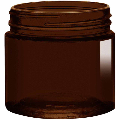 6 oz Calypso Glass Jar Dark Amber 70/450 Thread Painted
