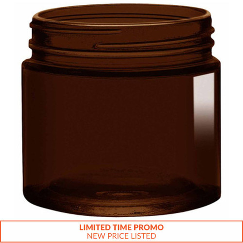 6 oz Calypso Glass Jar Dark Amber 70/450 Thread Painted