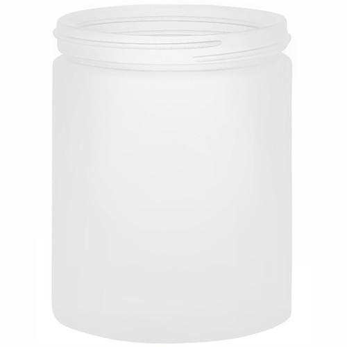 16 oz Calypso Wide Mouth Glass Jar Frosted 89/400 Thread Painted