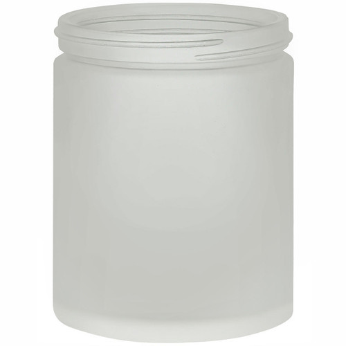 16 oz Calypso Wide Mouth Glass Jar Frosted 89/400 Thread Painted