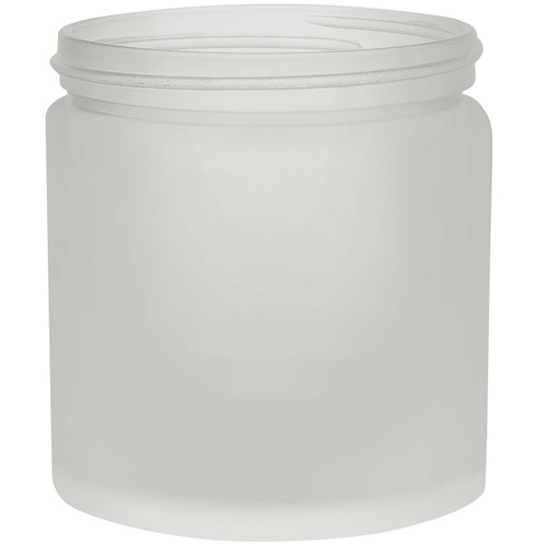 13 oz Calypso Wide Mouth Glass Jar Frosted 89/400 Thread