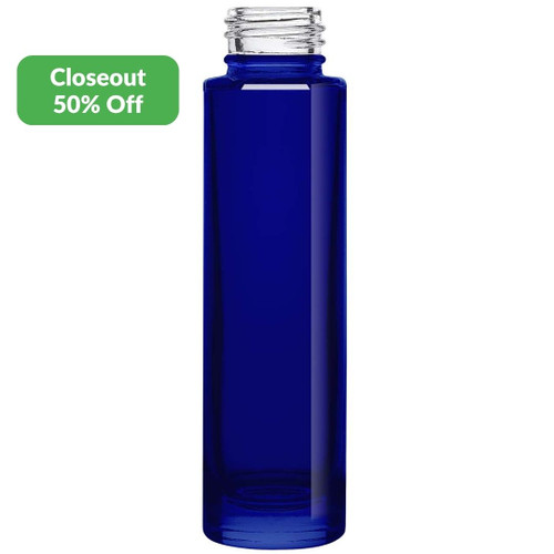 1.7 oz Cylindra Glass Bottle Cobalt Blue 24/410 Thread Closeout