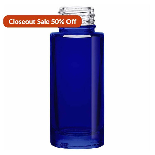 1 oz Cylindra Glass Bottle Cobalt Blue 24/410 Thread