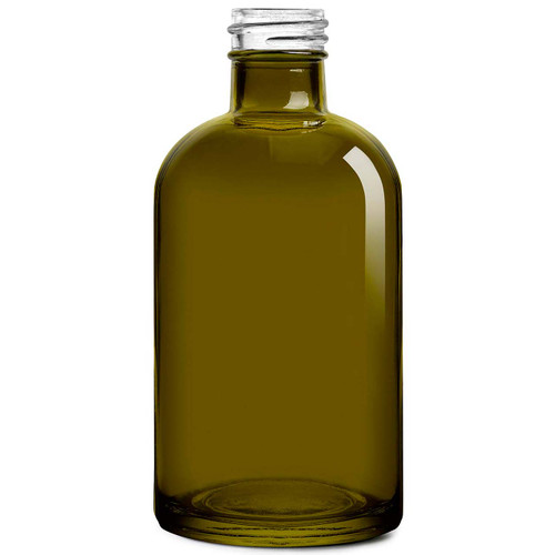 8 oz Apothecary Glass Bottle Vintage Green 28mm Thread
