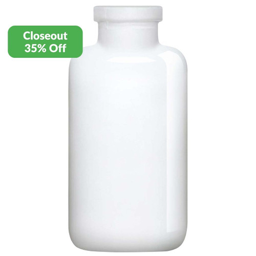 4 oz Apothecary Glass Bottle Glossy White CLOSEOUT