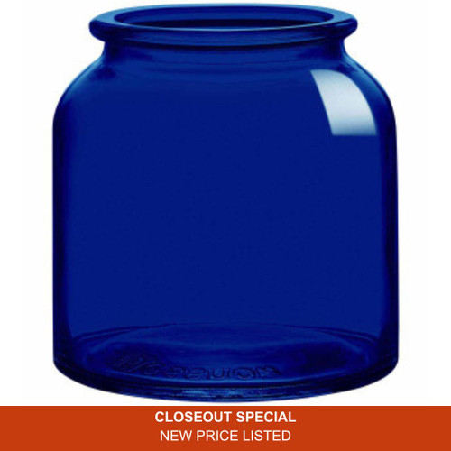 8 oz Apothecary Glass Jar Cobalt Blue