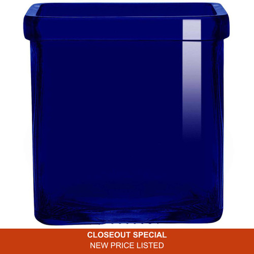 8.5 oz Square Candle Glass Container Cobalt Blue