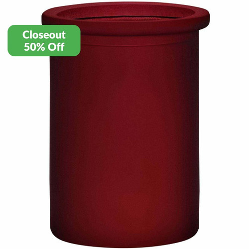 6 oz Round Candle Glass Container Antique Frosted Currant Red Closeout