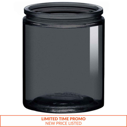 16 oz Calypso Wide Mouth Glass Jar Stormy Grey