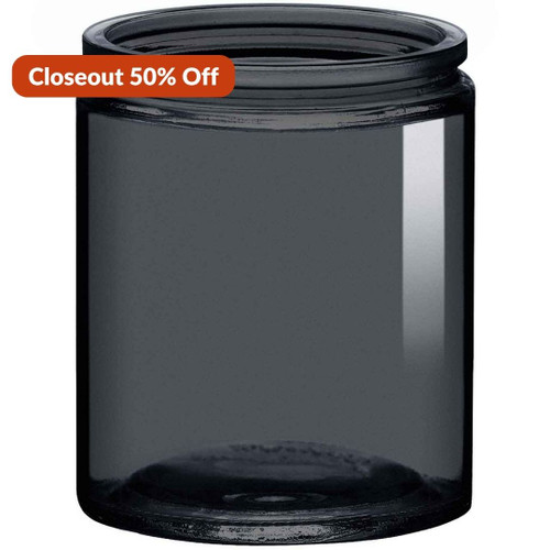 16 oz Calypso Wide Mouth Glass Jar Stormy Grey