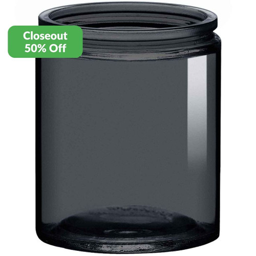 16 oz Calypso Wide Mouth Glass Jar Stormy Grey Closeout