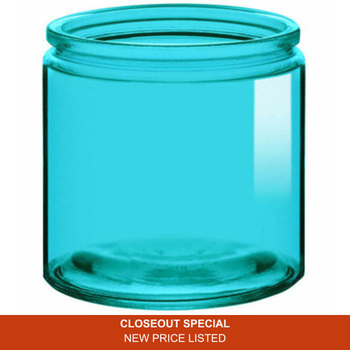 13 oz Calypso Wide Mouth Glass Jar Aqua