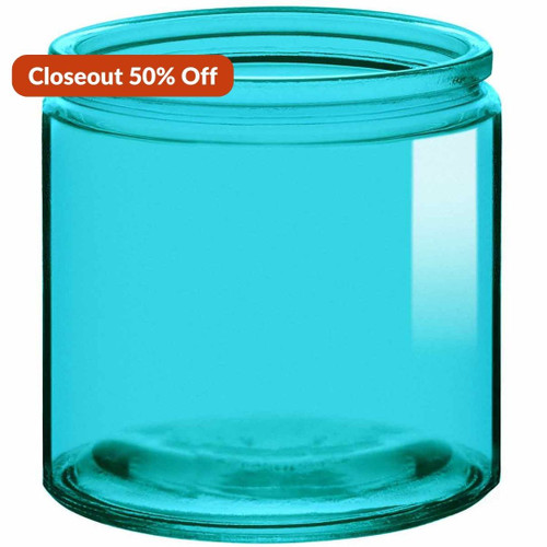 13 oz Calypso Wide Mouth Glass Jar Aqua