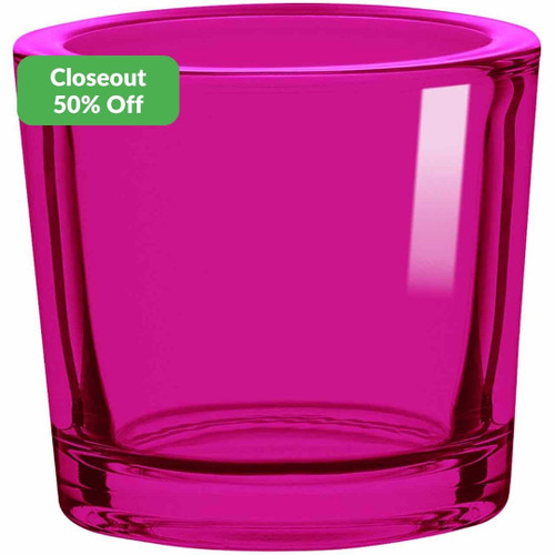 2.5 oz Heavy Glass Container Fuchsia Closeout