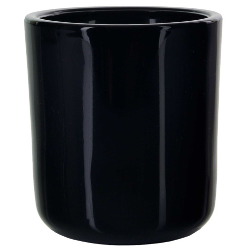 8.5 oz Heavy Glass Container Glossy Black