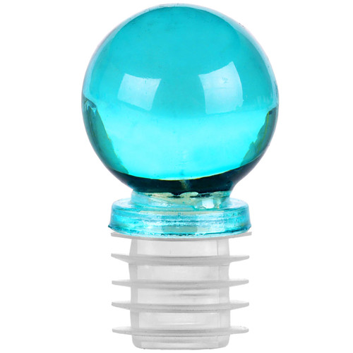 1 1/4" Ball Glass Top Stopper for 18.5mm Opening Bottles Aqua