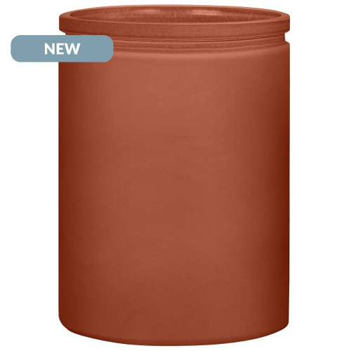 12 oz Calypso Glass Jar Terracotta NEW