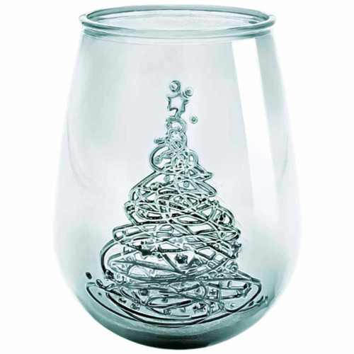20 oz Christmas Tree Glass Container