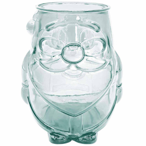 20 oz Smiley Santa Glass Container