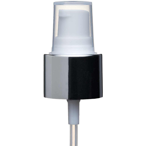 White Manhattan Treatment Pump 24/410, with Silver Polish Metal collar 0.2ml / Stroke, 90mm Straw