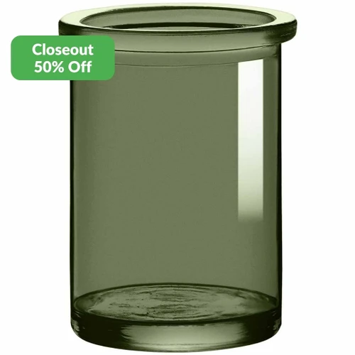 6 oz Round Candle Glass Container Moss CLOSEOUT