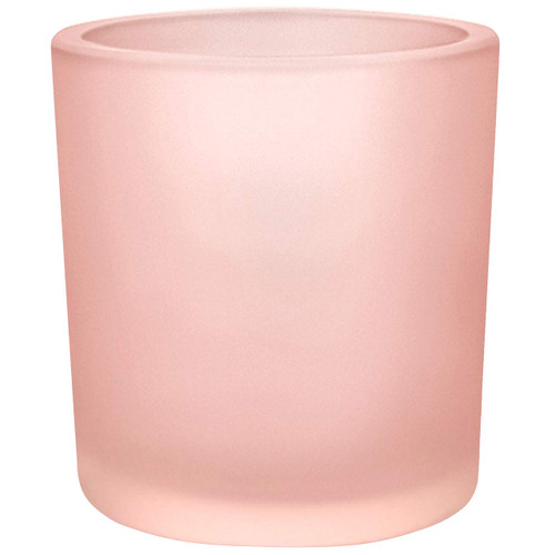 8.5 oz Heavy Glass Container Frosted Pink