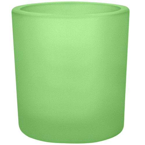 8.5 oz Heavy Glass Container Frosted Basil Green