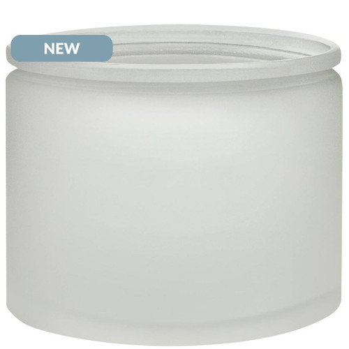 15 oz Calypso Extra Wide Mouth Glass Jar Frosted NEW