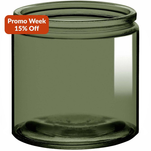 13 oz Calypso Wide Mouth Glass Jar Moss