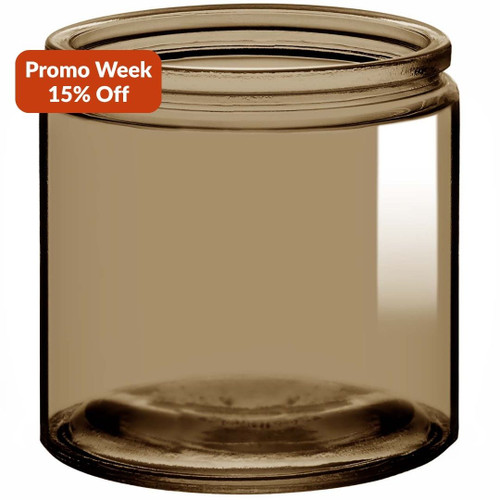 13 oz Calypso Wide Mouth Glass Jar Fossil