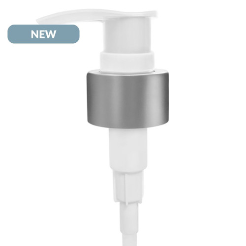 Rivo Matte Aluminum Lotion Pump 28/410 1.80ml Output, Smooth Skirt NEW