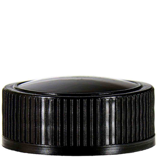 31-400 Plastic Screw Cap Black X Rib With PE Foam Liner