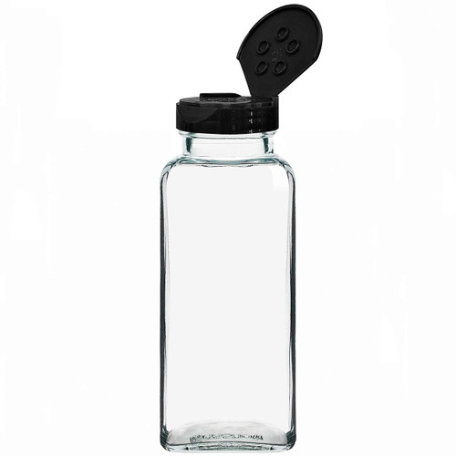 16 oz Orleans Square Jar with 5 Holes Dispensing Cap