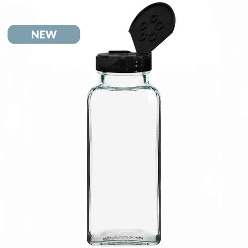 16 oz Orleans Square Jar with 5 Holes Dispensing Cap