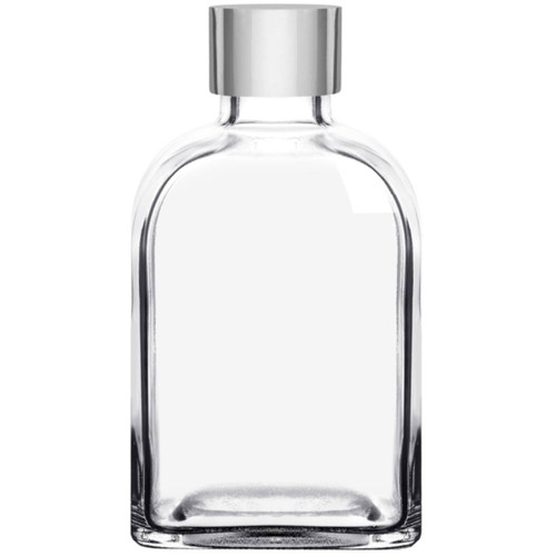 8.5 oz Roma Glass Bottle Clear with 28/410 Smooth Silver Screw Cap