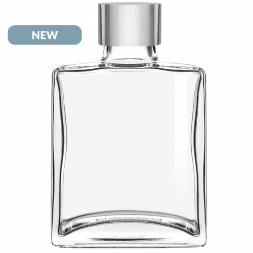 5 oz Rio Glass Bottle Clear with 28/410 Smooth Screw Cap NEW