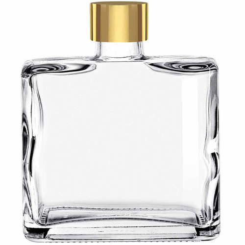 8.5 oz Matic Glass Bottle Clear with 28/410 Smooth Gold Screw Cap