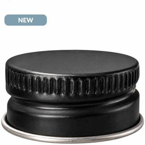 Screw Cap 28/410, Black Finish Metal with PE Liner NEW