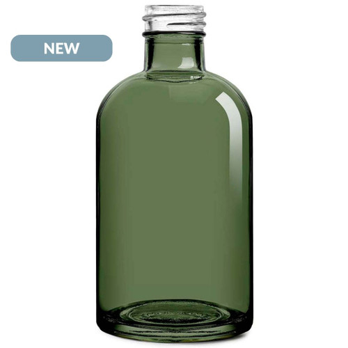 8 oz Apothecary Glass Bottle Moss 28/410 Thread NEW