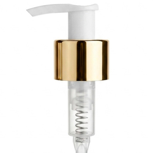Rave White Pump 28/410 1.5ml Output, PP with Gold Metal Collar - Left Right Head
