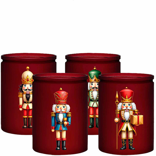 Nutcracker on Frosted Red Jar - Mix Case